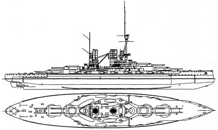 Иллюстрация к книге — Линейные корабли типа "Баерн". Последние дредноуты империи кайзера Вильгельма II. [img_20.jpg]