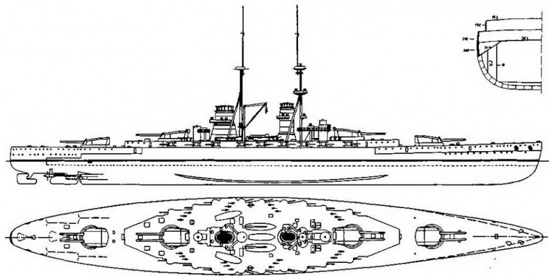 Иллюстрация к книге — Линейные корабли типа "Конте ди Кавур" [img_19.jpg]