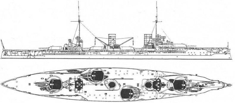 Иллюстрация к книге — Линейные крейсера “Фон дер Танн”, “Мольтке”, “Гебен” и “Зейдлиц”. 1907-1918 гг. [any2fbimgloader10.jpg]
