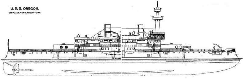 Иллюстрация к книге — Броненосцы Соединенных Штатов Америки "Мэн", "Техас", "Индиана", "Массачусетс", "Орегон" и "Айова" [pic_49.jpg]