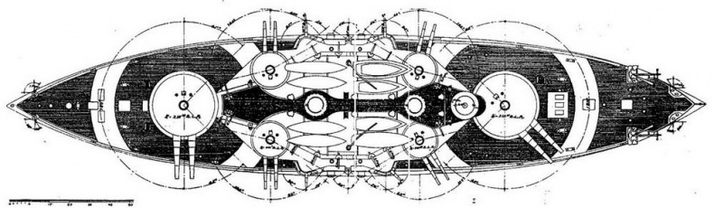 Иллюстрация к книге — Броненосцы Соединенных Штатов Америки "Мэн", "Техас", "Индиана", "Массачусетс", "Орегон" и "Айова" [pic_50.jpg]