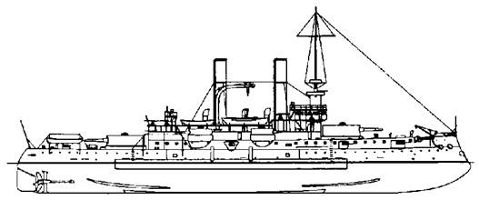 Иллюстрация к книге — Броненосцы Соединенных Штатов Америки "Мэн", "Техас", "Индиана", "Массачусетс", "Орегон" и "Айова" [pic_59.jpg]
