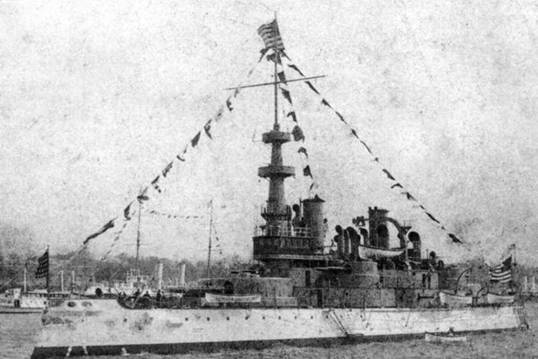 Иллюстрация к книге — Броненосцы Соединенных Штатов Америки "Мэн", "Техас", "Индиана", "Массачусетс", "Орегон" и "Айова" [pic_77.jpg]