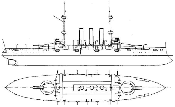 Иллюстрация к книге — Броненосцы Японии. [pic_29.jpg]