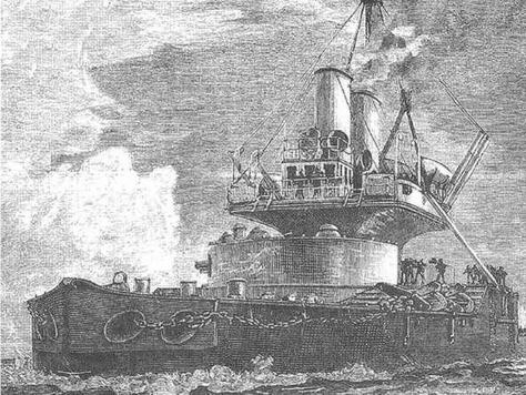 Иллюстрация к книге — Брустверно-башенные броненосцы “Глаттон”, “Девастейшен”, “Тандерер” и “Дредноут”. 1868-1908 гг. [img_20.jpg]