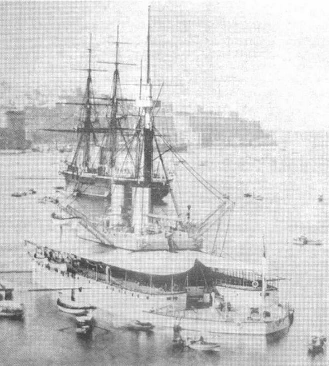 Иллюстрация к книге — Брустверно-башенные броненосцы “Глаттон”, “Девастейшен”, “Тандерер” и “Дредноут”. 1868-1908 гг. [img_73.jpg]