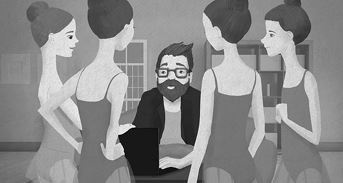 Иллюстрация к книге — Шесть балерин на одного папу  [b00000855.jpg]