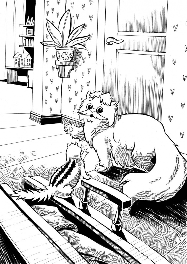 Иллюстрация к книге — Бурундучок по имени Сим. Сим и великаны [i_009.jpg]