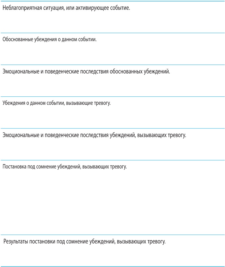 Иллюстрация к книге — Когнитивно-поведенческая терапия тревоги [i_056.jpg]