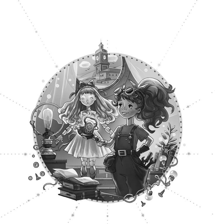 Иллюстрация к книге — Дина и волшебные механизмы [i_001.jpg]