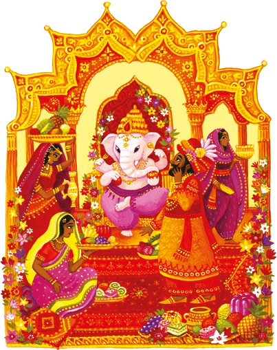 Иллюстрация к книге — Индийские мифы для детей [i_001.jpg]