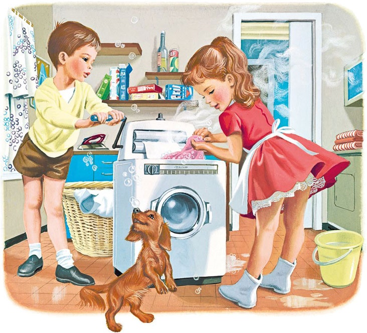 Иллюстрация к книге — Маруся помогает маме: На кухне. Дома [i_007.jpg]