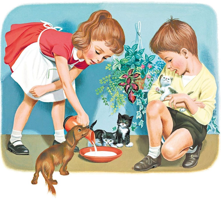 Иллюстрация к книге — Маруся помогает маме: На кухне. Дома [i_012.jpg]