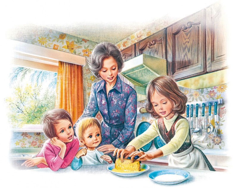 Иллюстрация к книге — Маруся помогает маме: На кухне. Дома [i_028.jpg]