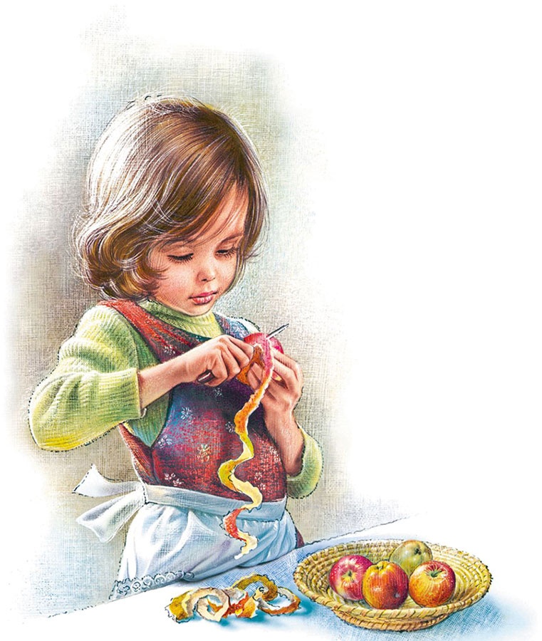 Иллюстрация к книге — Маруся помогает маме: На кухне. Дома [i_035.jpg]