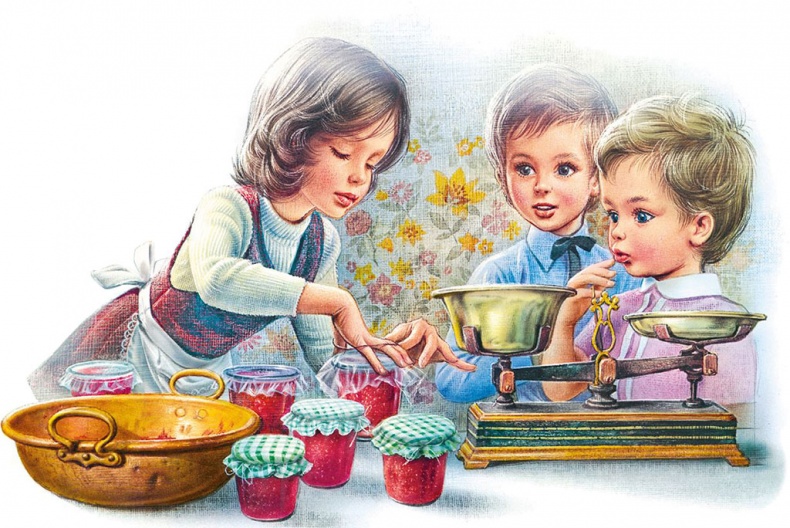 Иллюстрация к книге — Маруся помогает маме: На кухне. Дома [i_038.jpg]