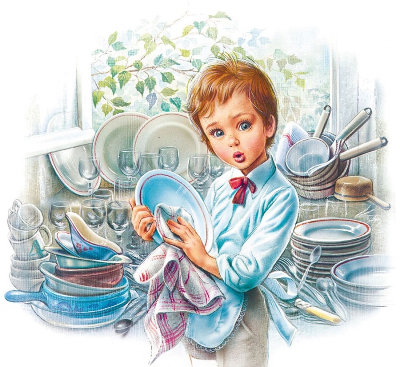 Иллюстрация к книге — Маруся помогает маме: На кухне. Дома [i_041.jpg]
