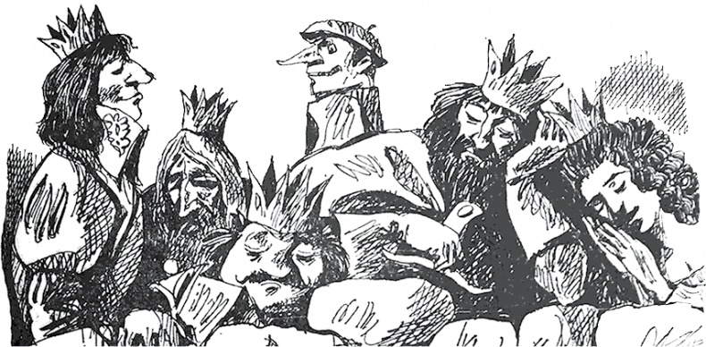 Иллюстрация к книге — Все приключения Элли и Тотошки. Волшебник Изумрудного города. Урфин Джюс и его деревянные солдаты. Семь подземных королей [i_110.jpg]