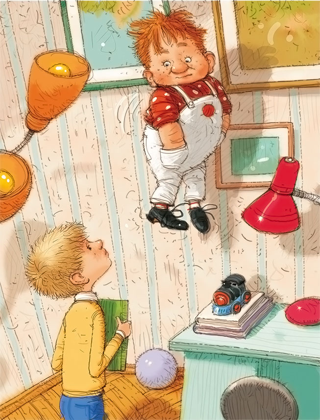 Иллюстрация к книге — Карлсон, который живет на крыше, опять прилетел [i_001.jpg]