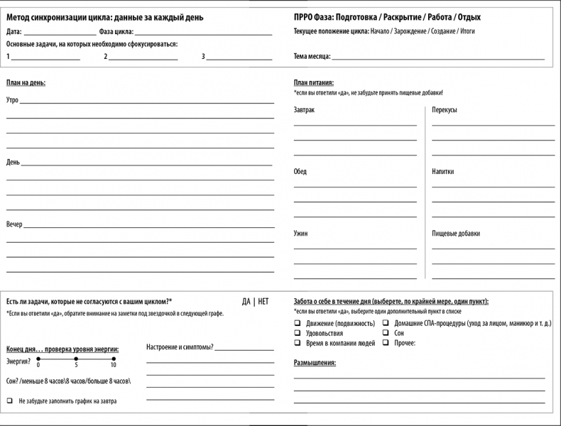 Иллюстрация к книге — В своем ритме. Уникальный метод синхронизации с циклом, который изменит вашу жизнь за 28 дней [i_016.jpg]