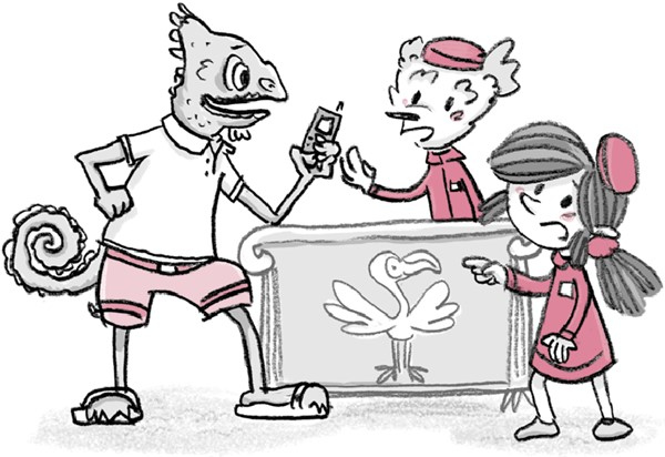 Иллюстрация к книге — Отель «Фламинго». Пингвины требуют льда! [i_056.jpg]