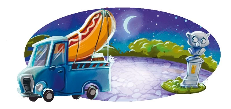 Иллюстрация к книге — Кот Мурмяу: детектив-неудачник. Съедобное преступление в городе псов [i_037.webp]