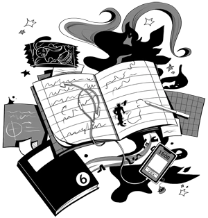Иллюстрация к книге — Дух чернильницы. История о том, как победить страх писа́ть [book-illustration-2.webp]